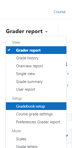 Gradebook setup