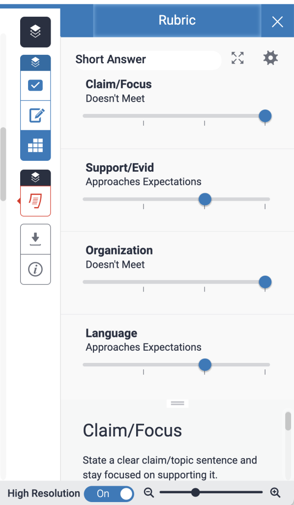 Turnitin Feedback Studio Rubric Example