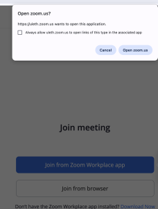 Zoom App or Web App