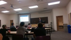 Dr. Robert Wood, Dean SGS giving his welcome address